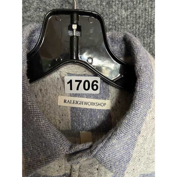 Raleigh Denim Workshop Shirt Mens Small Blue Cotton Flannel Heavyweight - Picture 5 of 6